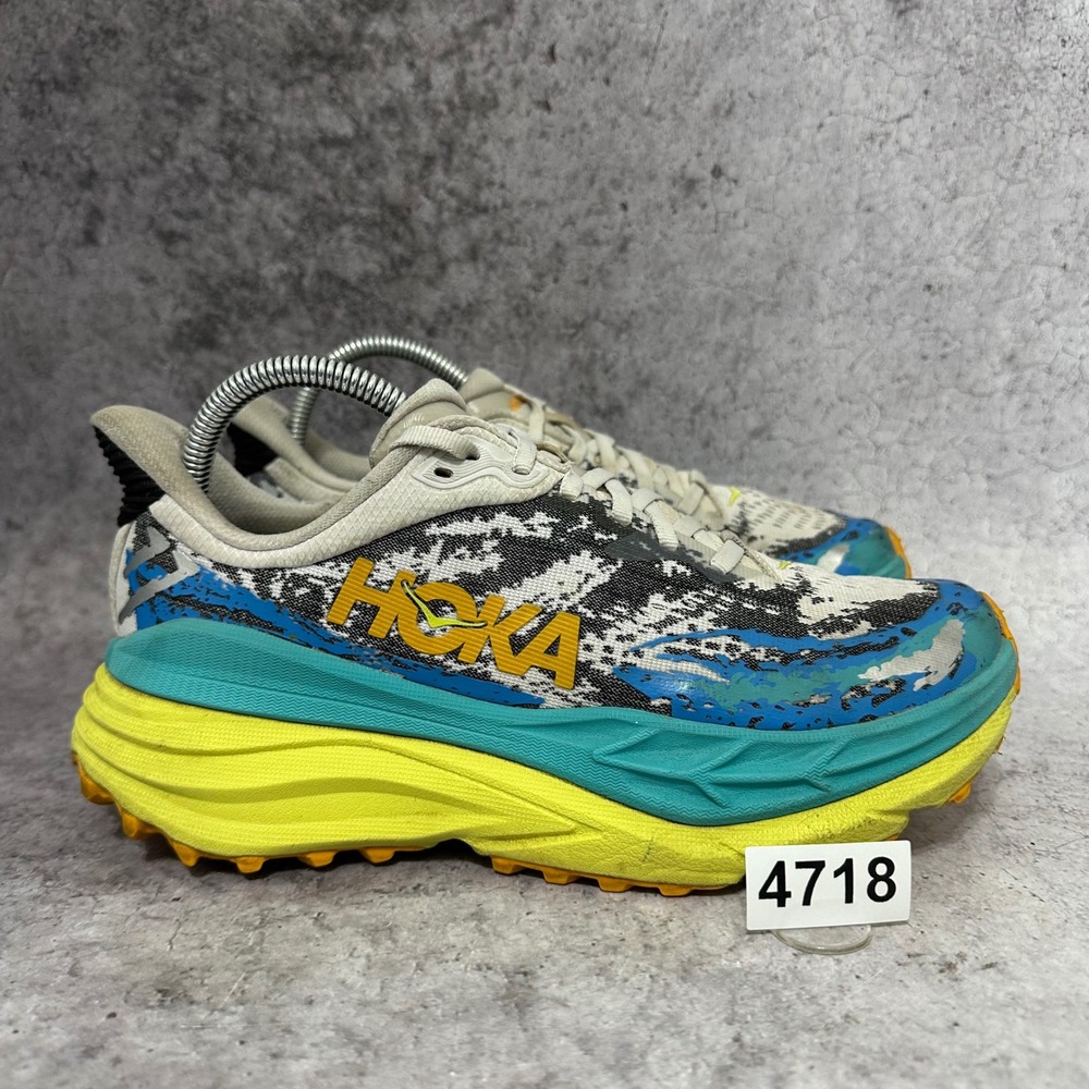 Hoka Stinson 7 Sneakers Womens 8 White Evening Primrose Trail Shoes 1141531